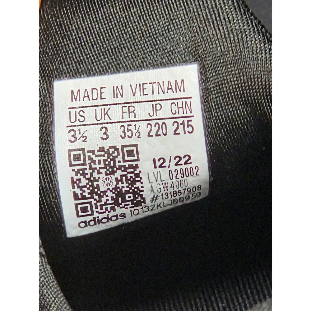 Adidas Tensaur Run 2.0 Kids Slip On Sneakers Black White GW4060 Size‎ 3.5Y